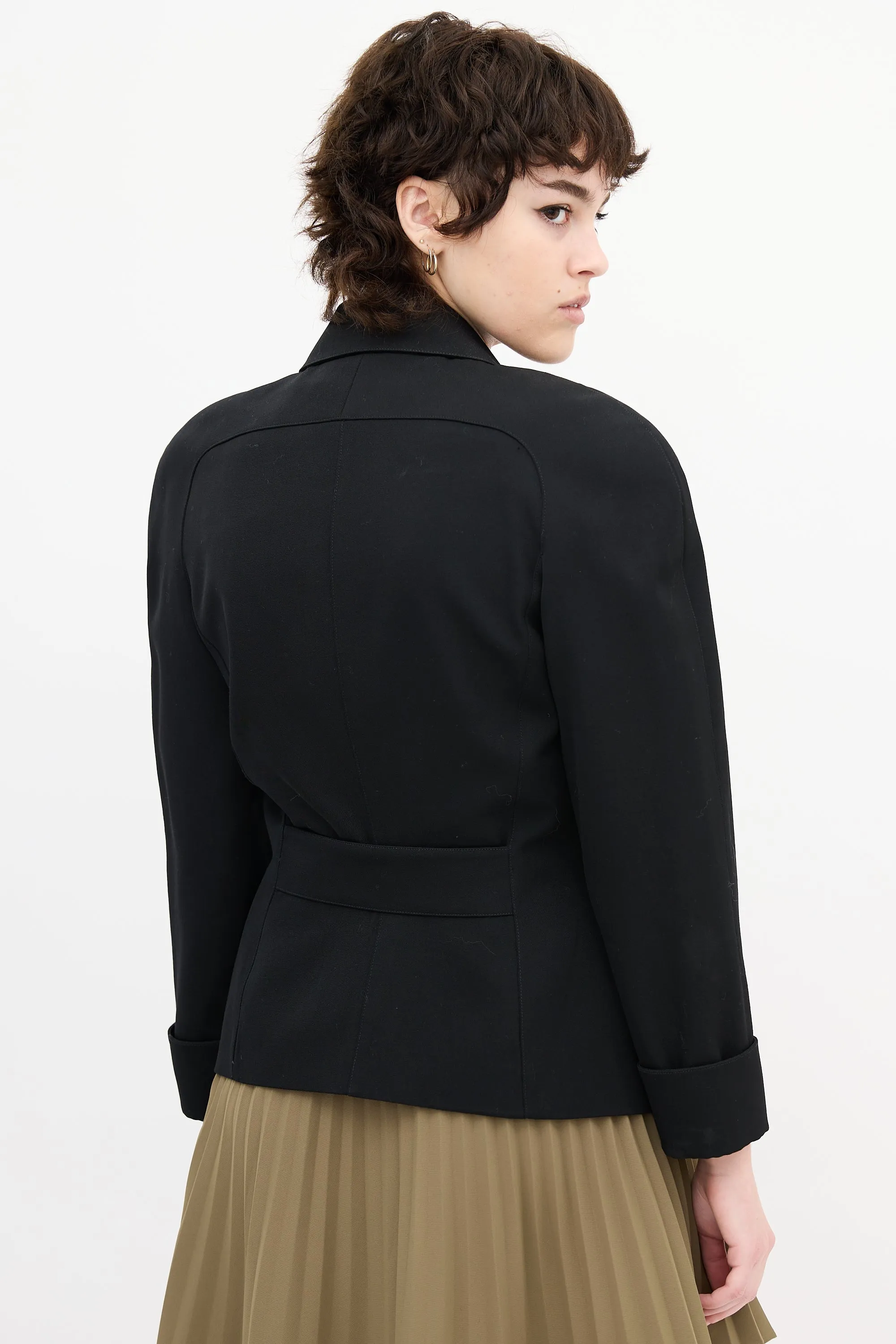 1990s Wool Peak Lapel Blazer