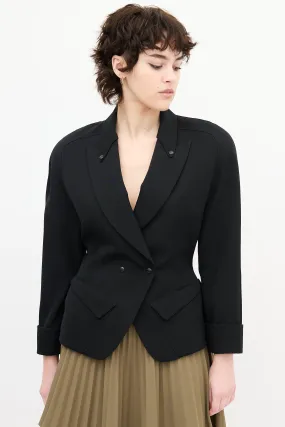 1990s Wool Peak Lapel Blazer