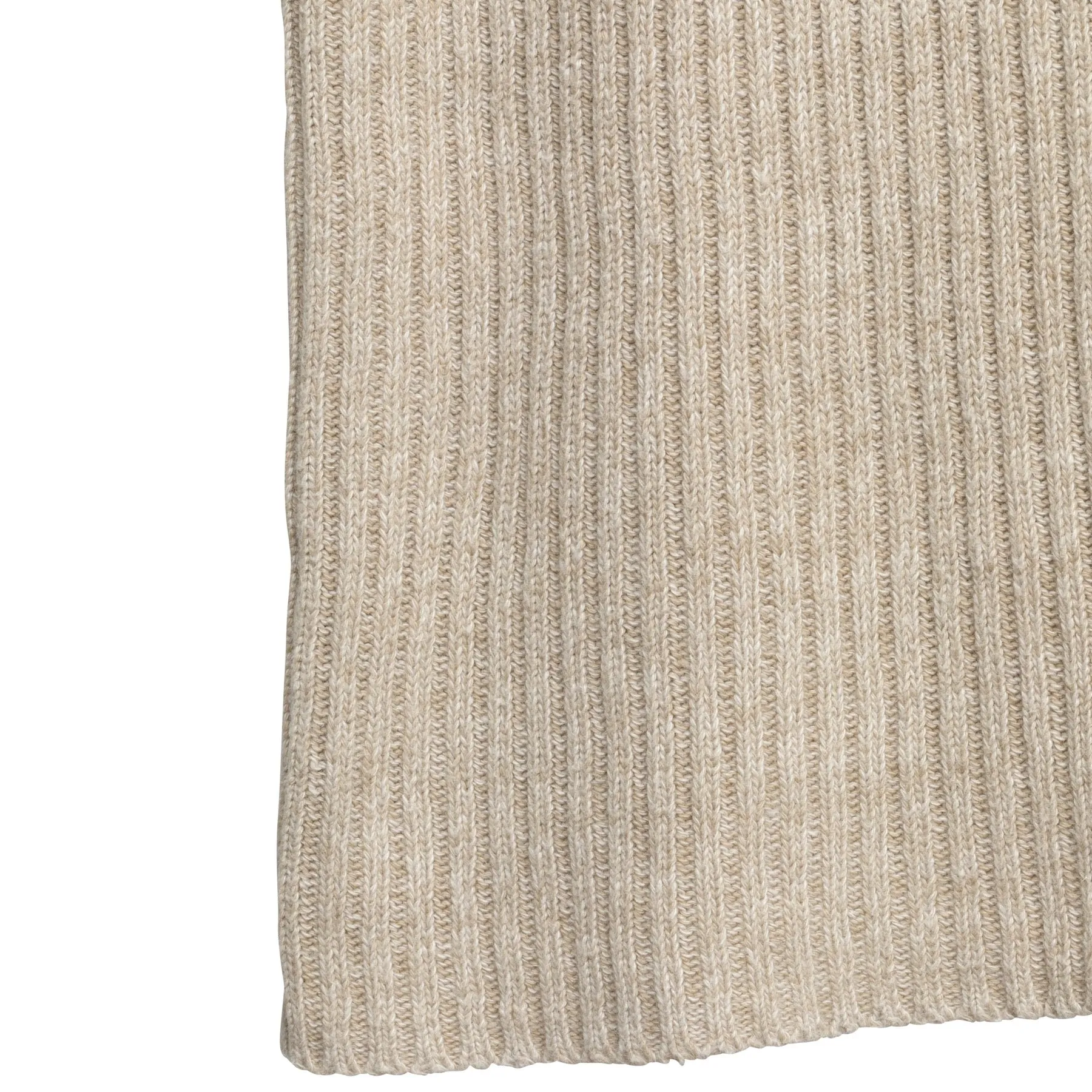 2x2 Rib Stitch Ramie Blend Scallop V-Neck Vest