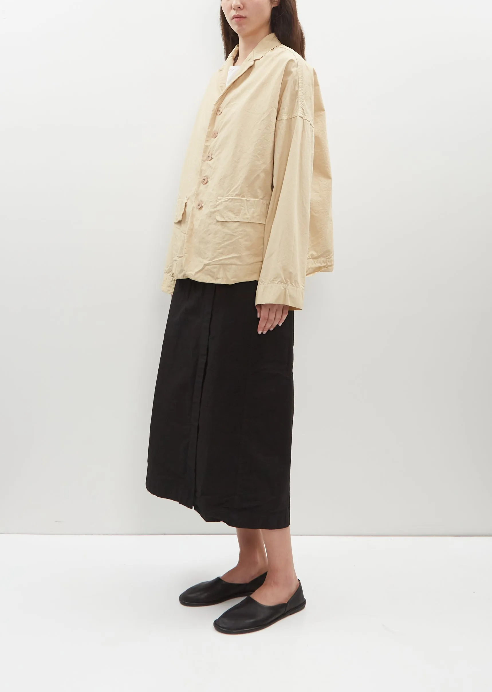 Blazer Cotton Canvas Blazer — Beige