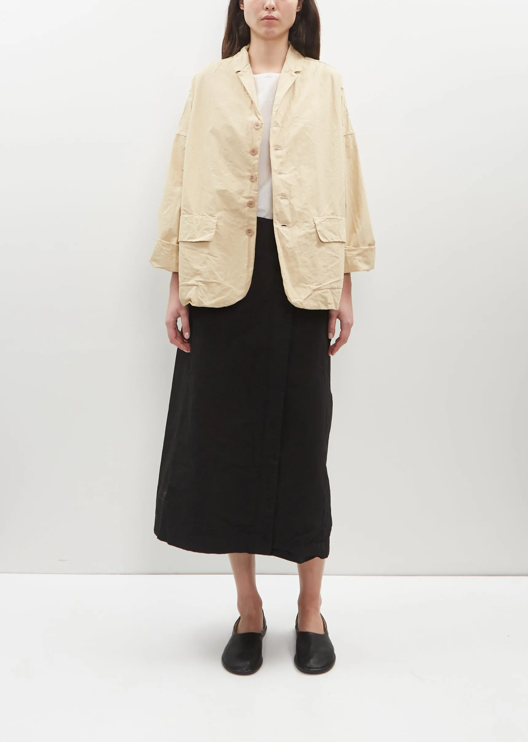 Blazer Cotton Canvas Blazer — Beige