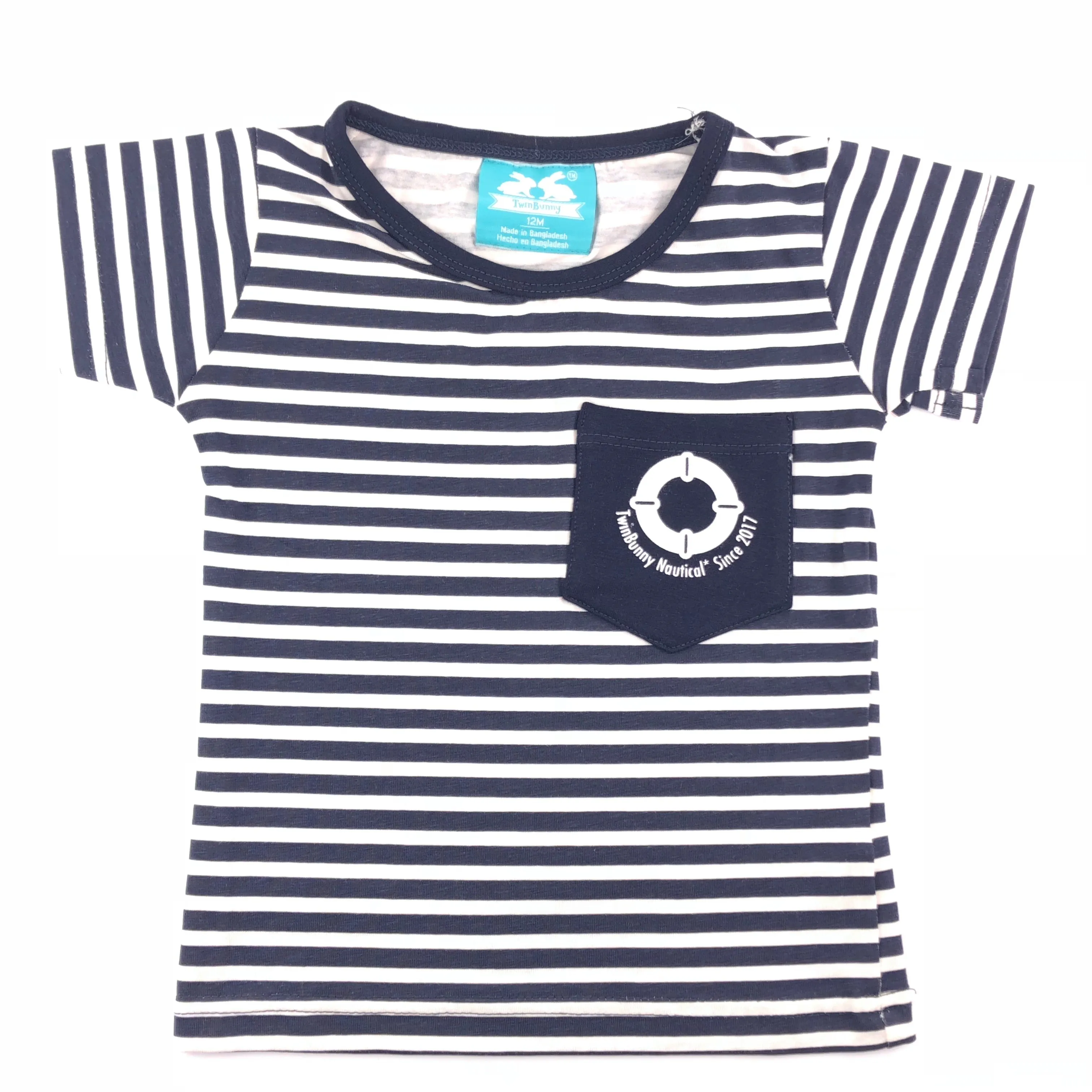 Boys TwinBunny Nautical Printed Pocket Tee