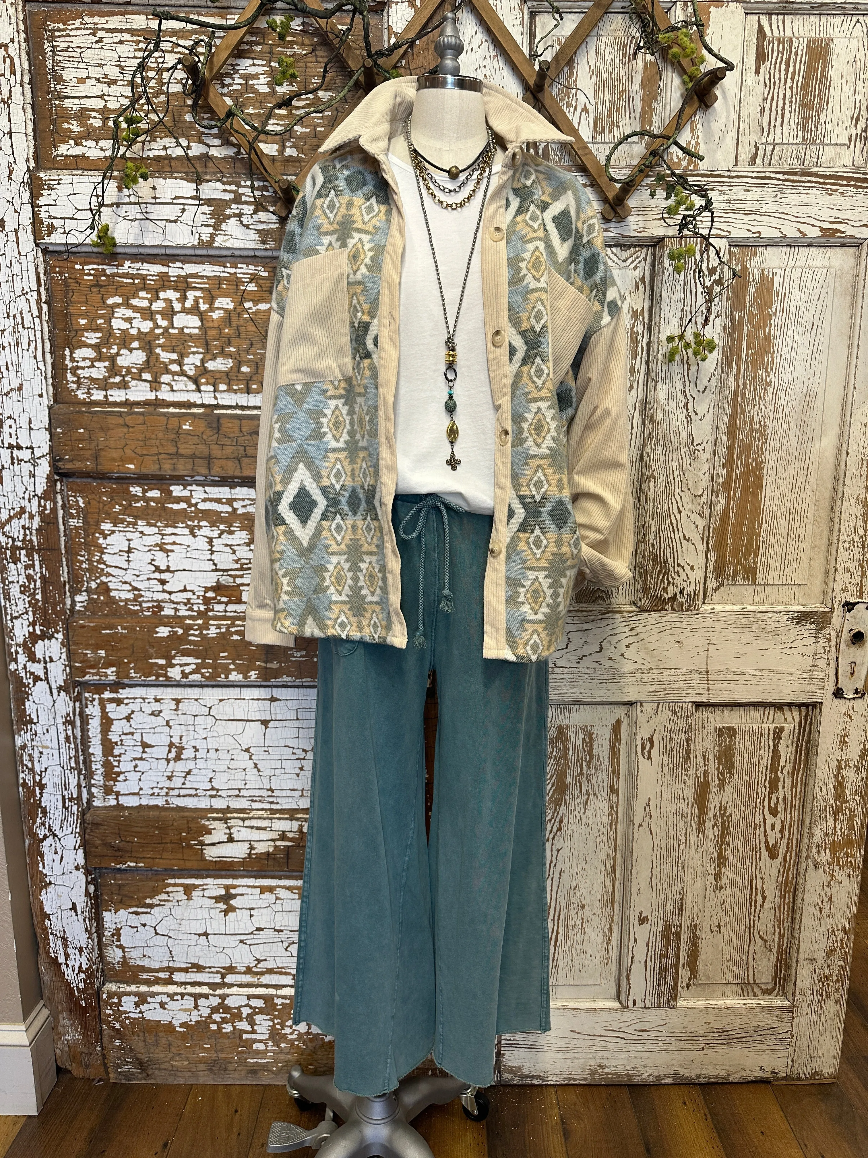 Caribbean Turquoise Lu-Leisure Pants