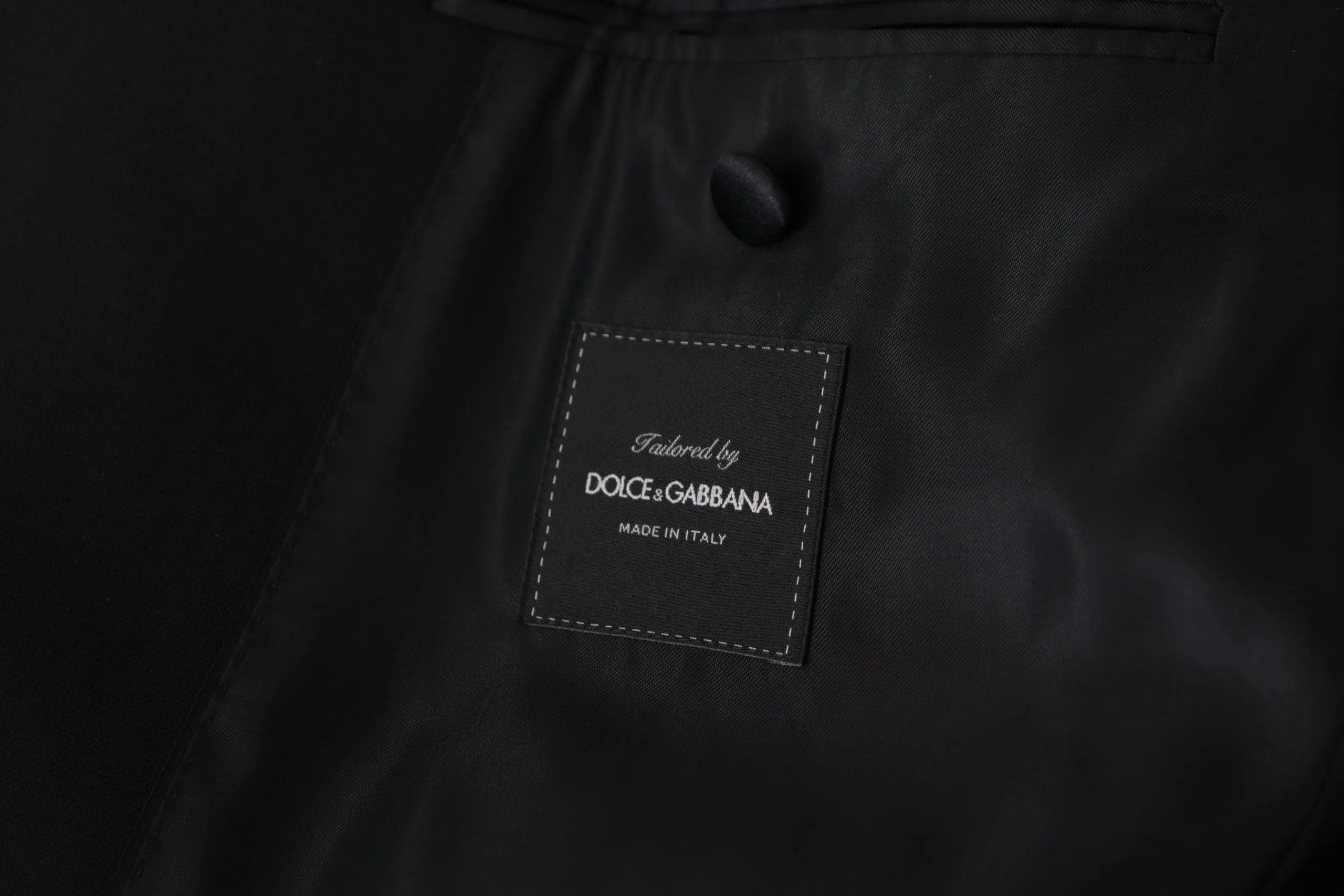 Dolce & Gabbana Black Double Breasted Coat Blazer Jacket