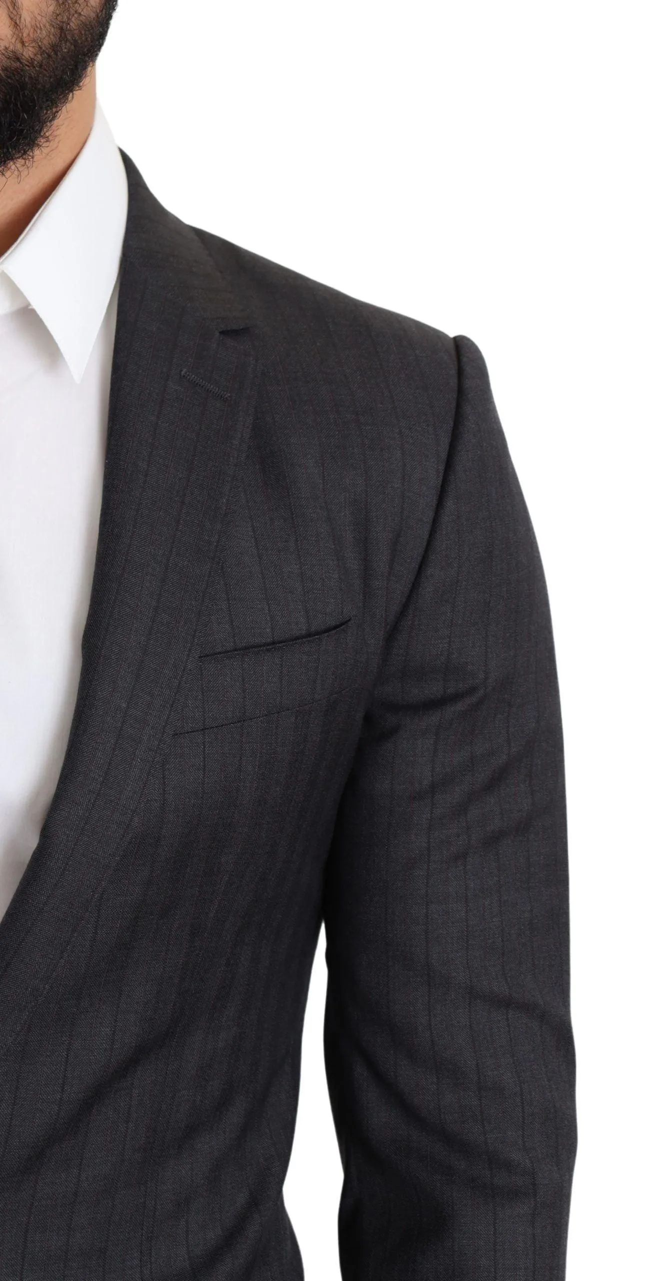 Dolce & Gabbana Black Wool Single Breasted Coat MARTINI Blazer