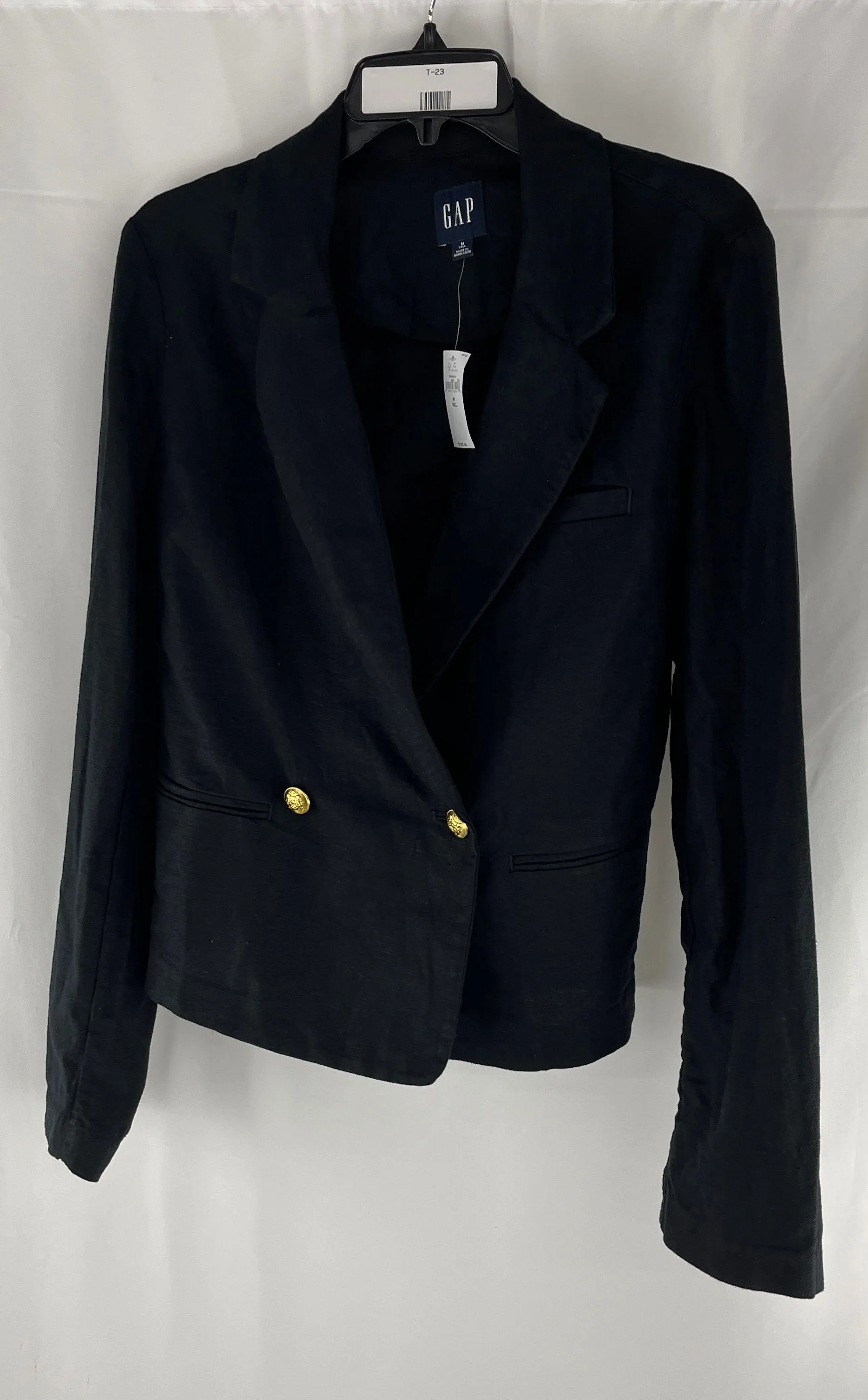 Gap Women's Navy Double Breasted Blazer Size M Tall NWT
