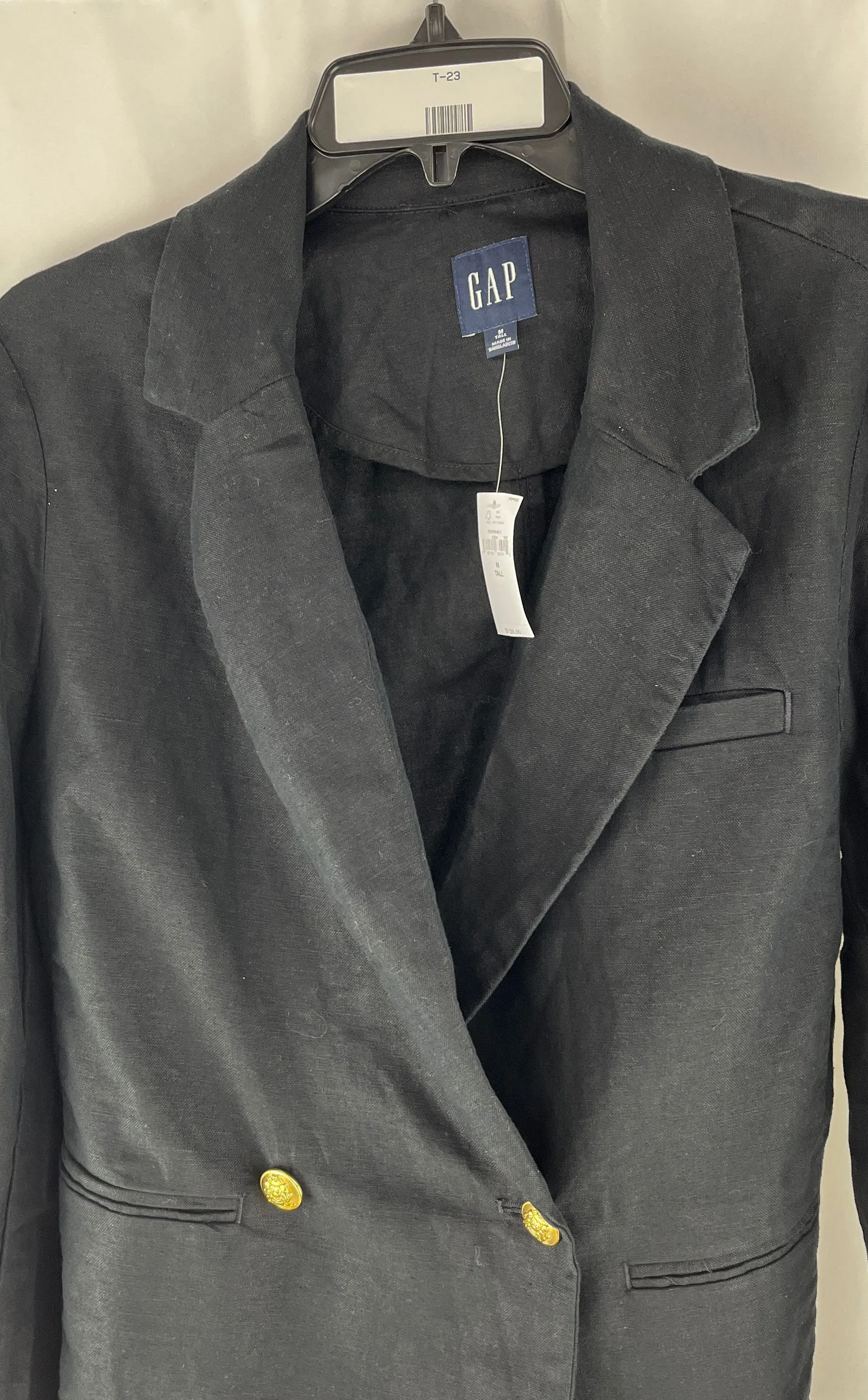 Gap Women's Navy Double Breasted Blazer Size M Tall NWT