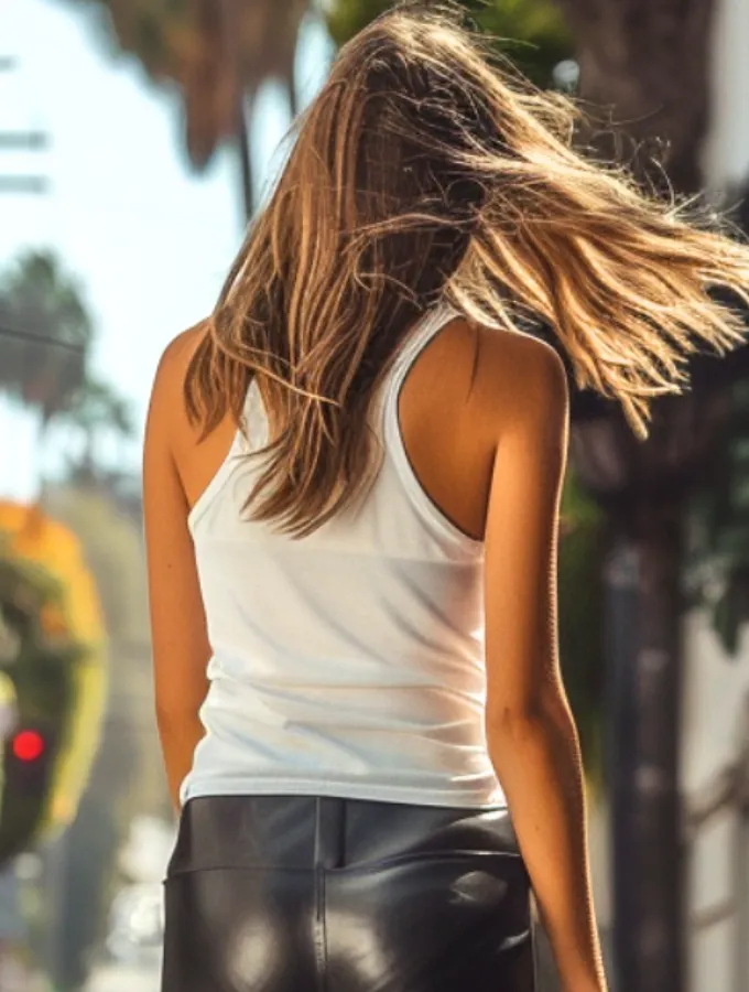 GYM GIRL RACERBACK - WHITE