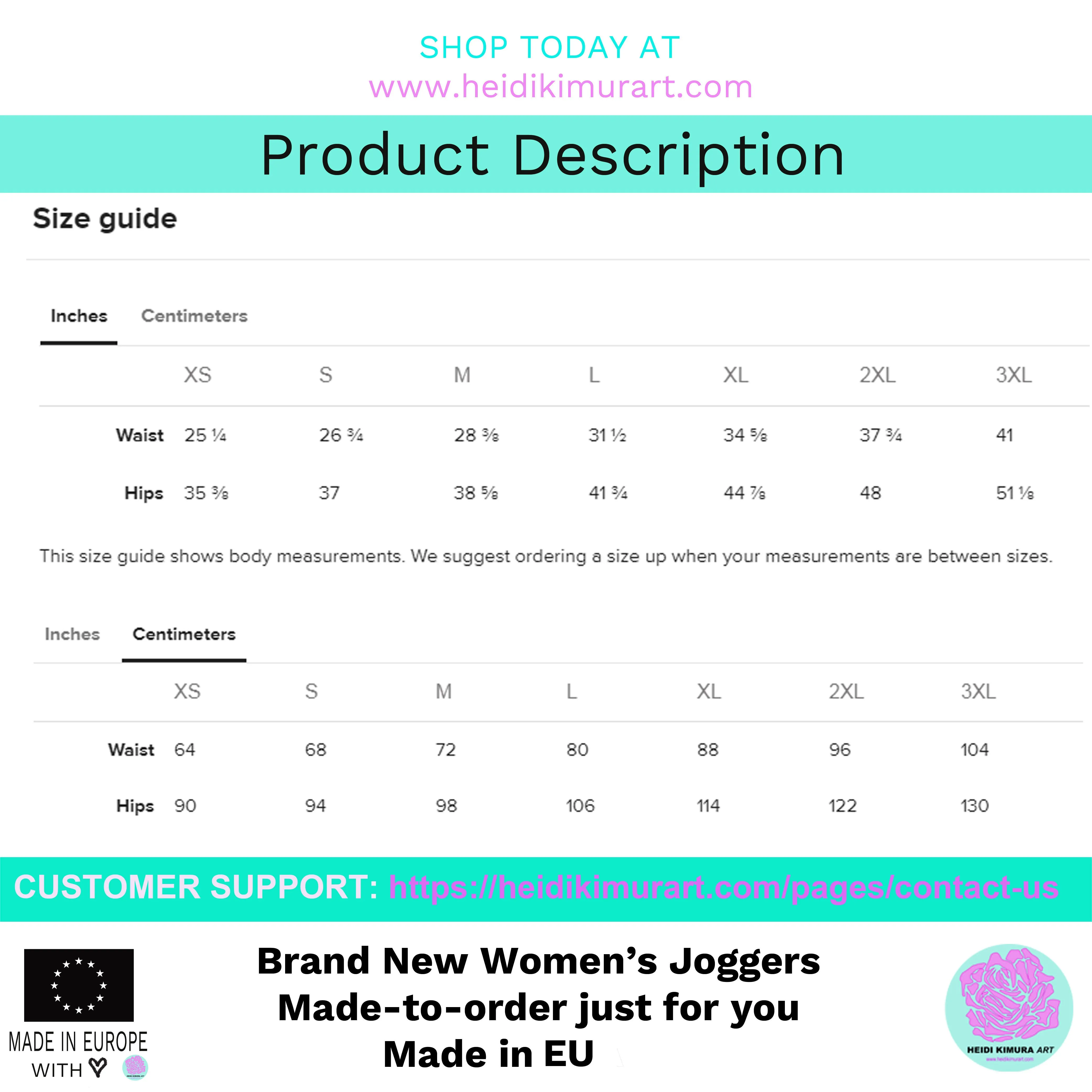 Royal Blue Plaid Print Sweatpants, Best Preppy Luxury Designer Women's Joggers-Made in EU