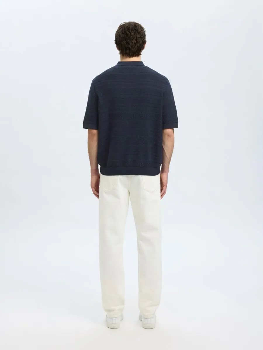SEL16097574 Foam S/S Knit Relaxed Structured Polo