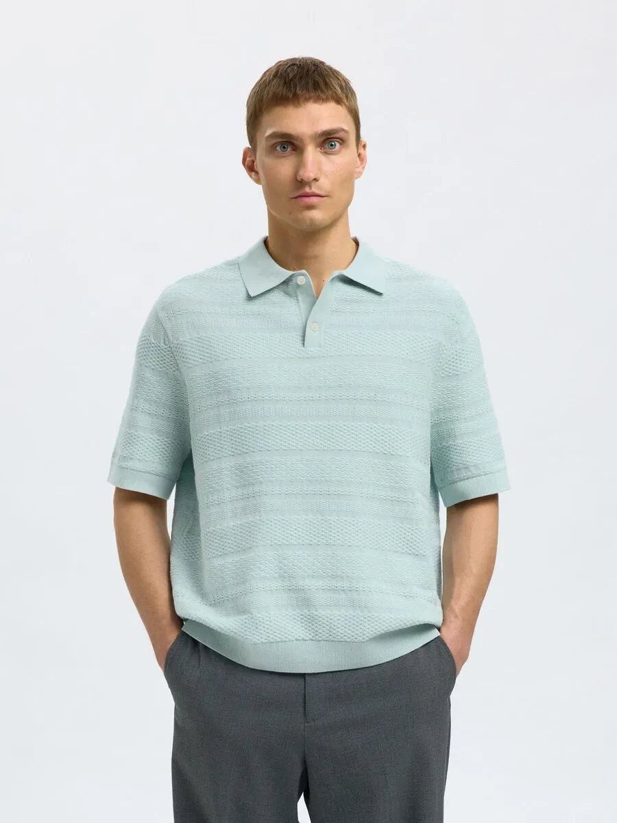 SEL16097574 Foam S/S Knit Relaxed Structured Polo
