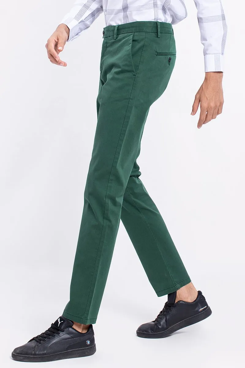 SF Pine Green 2-Way Stretch Washed Chino