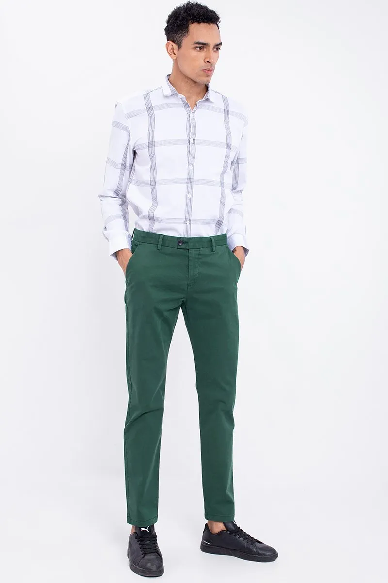 SF Pine Green 2-Way Stretch Washed Chino