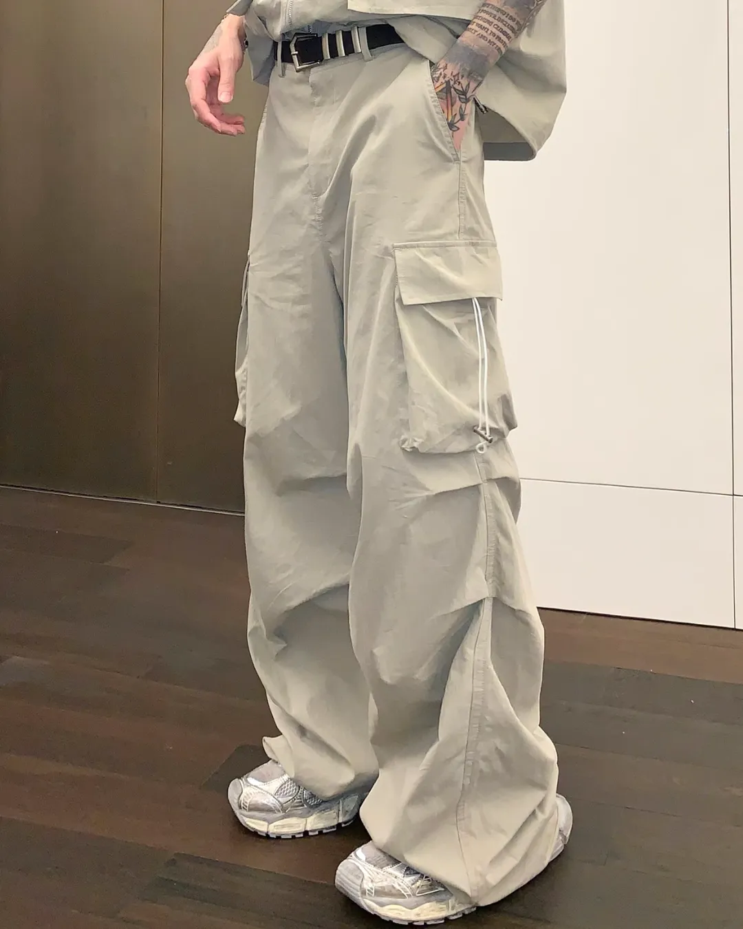 Tech Zip Hood Vest / Wide Pants Setup CBJ0083