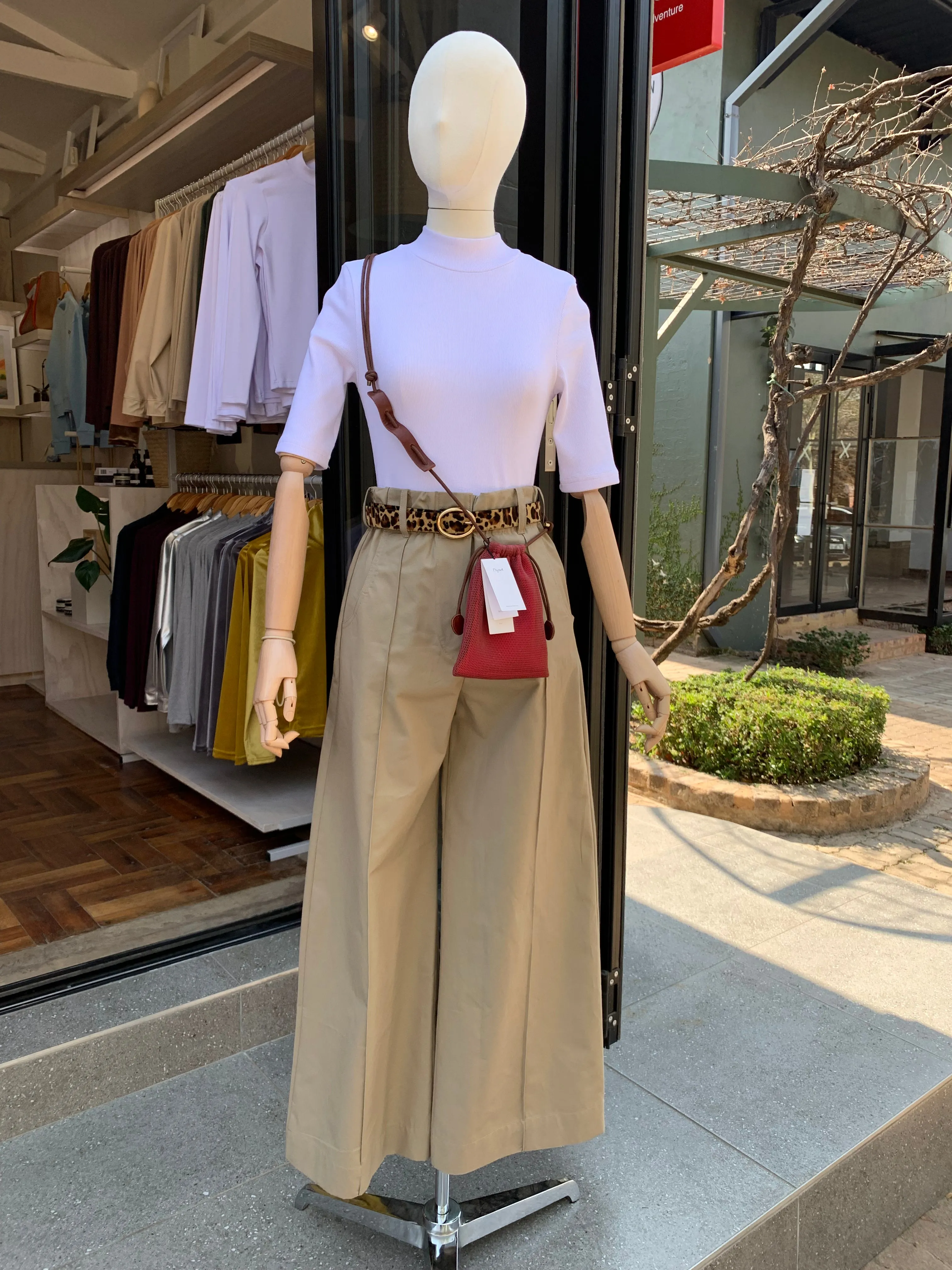 Wide leg pants - beige