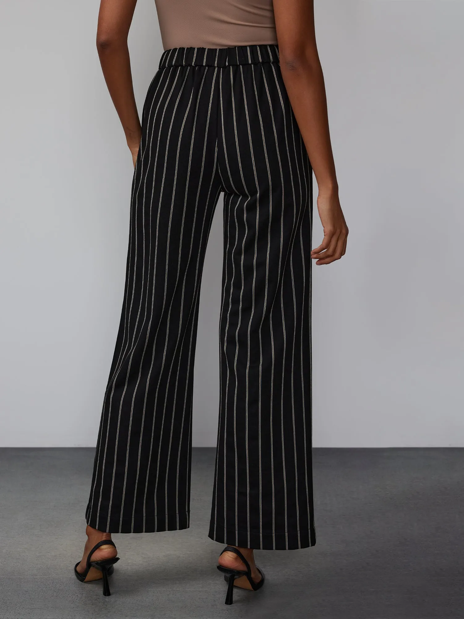 Wide Leg Stripe Pant