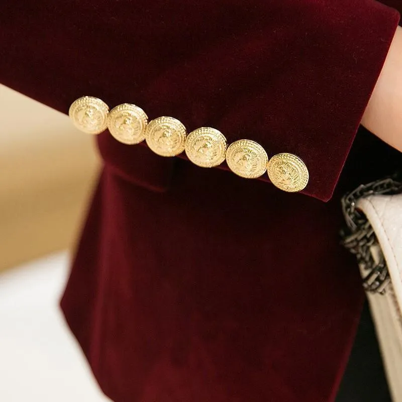 Women Blazer,  Velvet Blazer, Double Breast