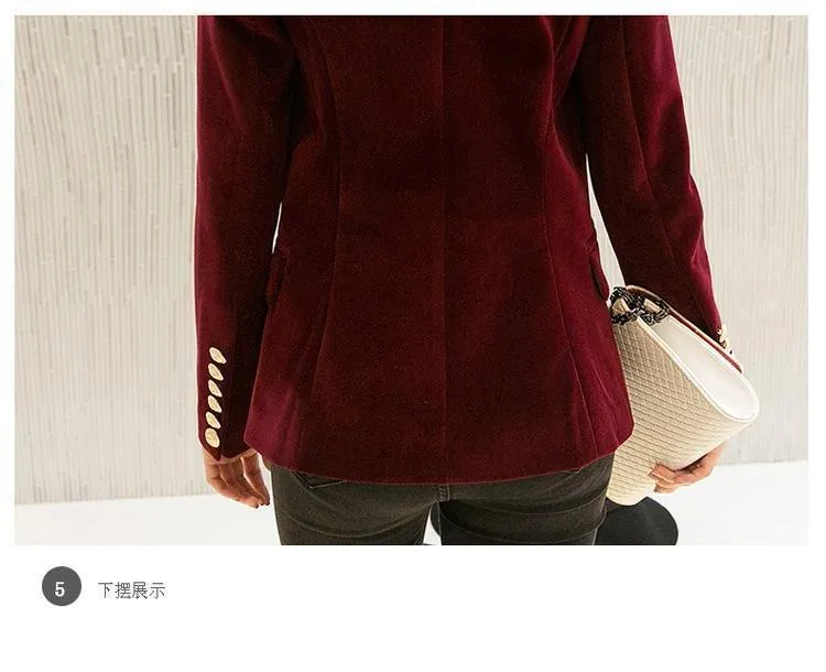 Women Blazer,  Velvet Blazer, Double Breast