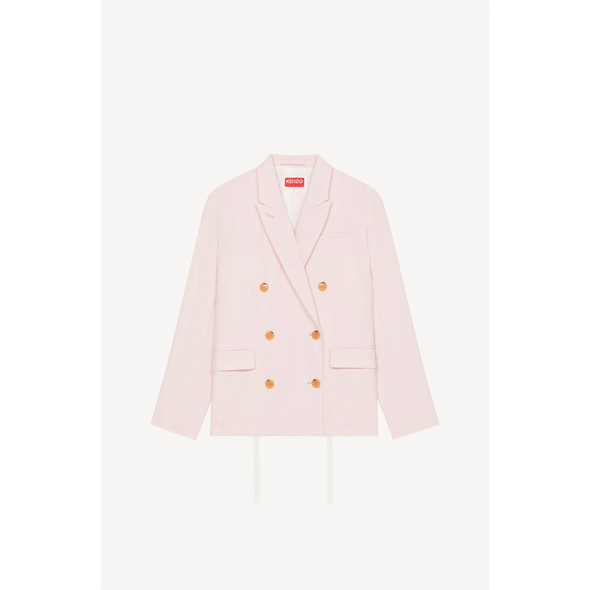 Women Double Breasted Blazer - Faded Pink